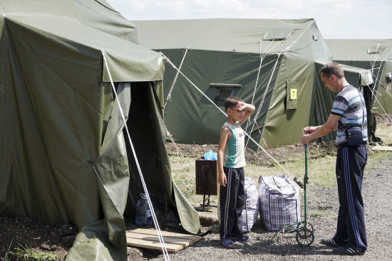 DRAMA: Refugiados ucranianos en Rostov.