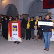 ACTIVIDADES. El acto inaugural de la asamblea del movimiento familiar cristiano. Abajo, el lanzamiento del Da de la Iglesia Diocesana.