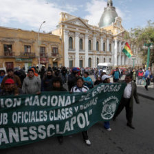 PROTESTA. Producto de las protestas, dos dirigentes de ANSSCLAPOL sern procesados.