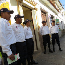 TRABAJO. La Guardia Municipal.