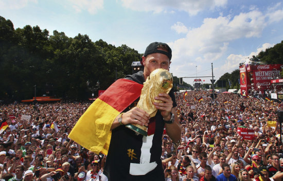 La celebracin de la seleccin alemana, campeona del Mundo 2014.