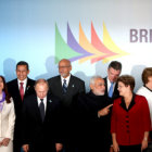 CUMBRE. Parte de los mandatarios asistentes a la reunin de Brasilia, .