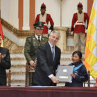 PROMULGACIN. El presidente en ejercicio, lvaro Garca Linera, en el acto de presentacin del Cdigo Nio, Nia y Adolescente.