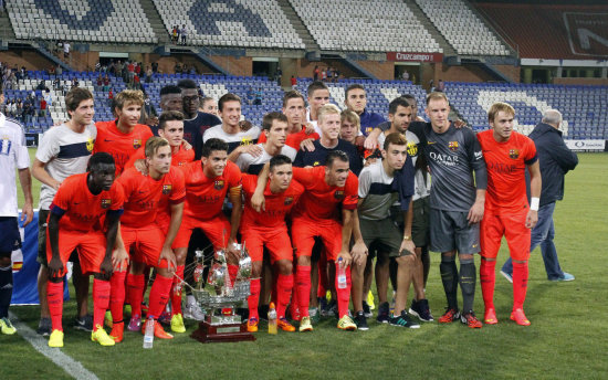 Un Barcelona plagado de jugadores jvenes conquist el Trofeo Colombino, luego de derrotar por la mnima diferencia al Recreativo Huelva.