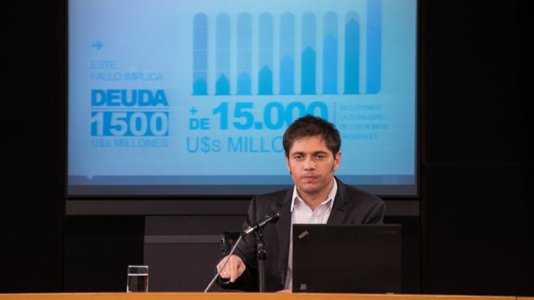 RECLAMO. El ministro de Economa argentino, Axel Kicillof, durante una audiencia.