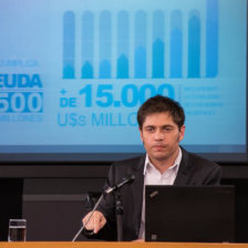 RECLAMO. El ministro de Economa argentino, Axel Kicillof, durante una audiencia.