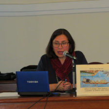 PONENCIA. Ana Mara Lema durante su conferencia anoche, en la Biblioteca Pblica.