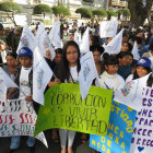 ACTIVIDAD. La inauguracin de la Caravana por la Transparencia, ayer, en Sucre.