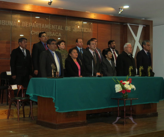 CELEBRACIN. El acto por el Da del Juez se realiz en el Tribunal Departamental de Justicia.