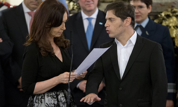 CONTINGENCIA. La presidenta Cristina Fernndez y su ministro de Economa, Axel Kicillof.