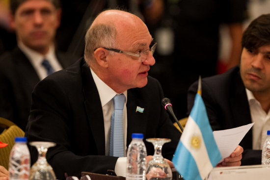 LITIGIO. El canciller argentino, Hctor Timerman, durante una de las audiencias.