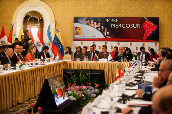 REUNIN. Sala de reuniones de los cancilleres del Mercado Comn del Sur (Mercosur).