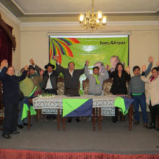 MSM. Los candidatos del partido en Chuquisaca, ayer en la conferencia de prensa fallida.