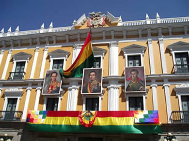 PALACIO. La sede de Gobierno en La Paz.