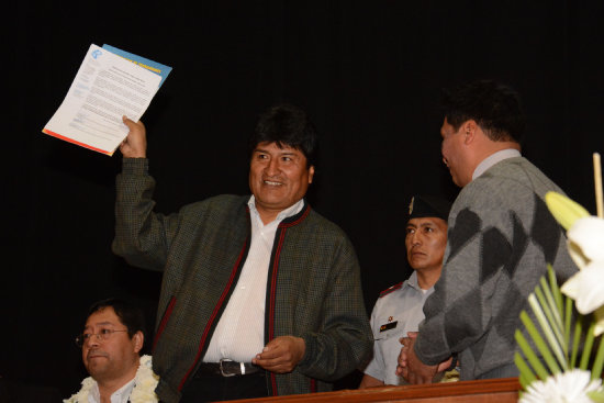 PRESIDENTE. Evo Morales.