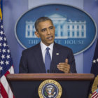 CONFERENCIA. Barack Obama habla ante los medios en la Casa Blanca.