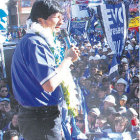 PRESIDENTE. Evo Morales, en una concentracin en Cochabamba.