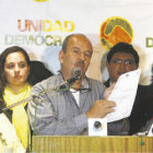 Conferencia. La denuncia fue presentada ayer, por el candidato de UD Arturo Murillo.