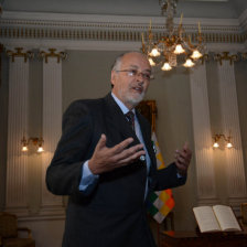 DIPLOMACIA. El acto de juramento celebrado ayer en la Sede de Gobierno.