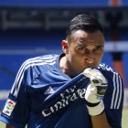 El portero costarricense Keylor Navas durante su presentacin.