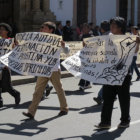 PROTESTA. Contra los cados en Gaza por los ataques israelitas.