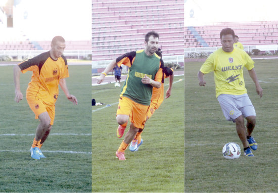 El argentino Claudio Mosca (i), el espaol Nacho Rodrguez (c) y Pastor Torrez podrn debutar este sbado.