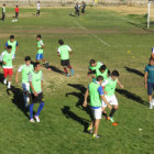 El club Stormers entren ayer en el estadio Sucre.