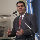 RECURSO. El jefe del Gabinete de Ministros de Argentina, Jorge Capitanich, habla en una reciente conferencia de prensa sobre el tema bonos.