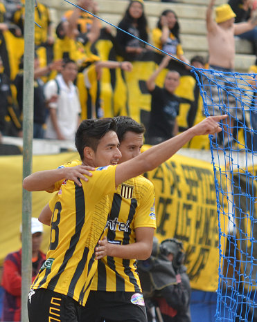 Rodrigo Ramallo fue el autor del gol del triunfo para The Strongest sobre Sport Boys, en el estadio Rafael Mendoza.