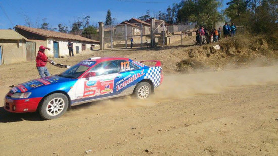 Vctor Hugo Uribe ayer, en plena competencia, durante el tramo corrido entre Alcal y Padilla.