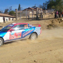 Vctor Hugo Uribe ayer, en plena competencia, durante el tramo corrido entre Alcal y Padilla.