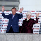 GANADOR. Racep Tayyip Erdogan en la celebracin de su eleccin como presidente de Turqua.