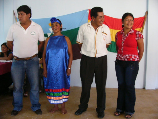 REPRESENTACIN. El Pueblo Guaran tiene dos representantes en la Asamblea Departamental: Justo Molina (i) y Eduviges Chambaye.