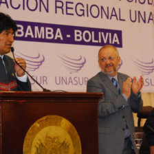 POSICIN. El Presidente en la inauguracin del Foro de Integracin Ciudadana de UNASUR, ayer.