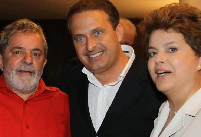 Prdida. Lula da Silva, Eduardo Campos y Dilma Rousseff en una foto de 2012, cuando an eran aliados polticos.