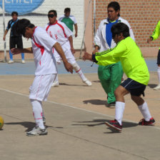 Uno de los partidos jugados ayer, en las canchas auxiliares del JRA.