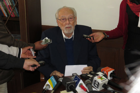 DISCORDIA. El presidente del TSJ, Jorge von Borries, convoc a una conferencia para defender la funcin de los juzgadores.