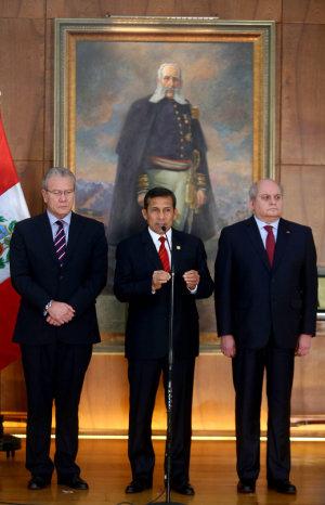 LMITES. Humala durante la ceremonia.