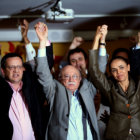 EN CARRERA. Marina Silva (der.), anoche, tras el congreso del Partido Socialista Brasileo.