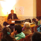 PONENCIA. Ignacio Mendoza durante su charla en el ICBA.