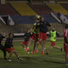 El equipo estudiantil realiz una prctica de futbol desde las 17:30, en el estadio Patria.