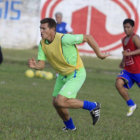 Miguel ngel Hoyos durante una prctica de Sport Boys.