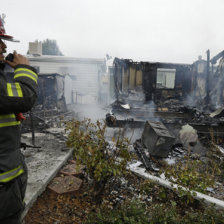 DESASTRES. Uno de los incendios provocado por el temblor de 6,1 grados que soport California.