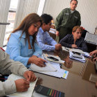 EN SANTA CRUZ. La Sala Plena del Tribunal Supremo Electoral sesion ayer.