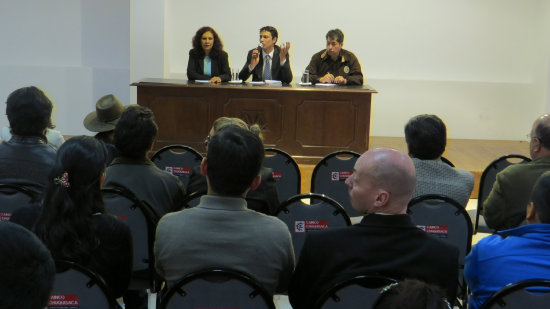 REUNIN. El encuentro entre los actores tursticos y el viceministro Marko Machicao.