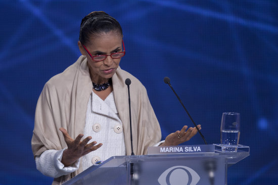 CANDIDATA. La candidata a la presidencia de Brasil por el partido Partido Socialista Brasileo (PSB) Marina Silva.