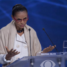 CANDIDATA. La candidata a la presidencia de Brasil por el partido Partido Socialista Brasileo (PSB) Marina Silva.