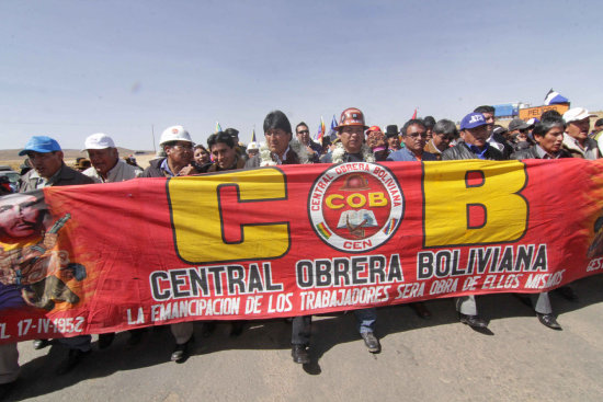 MOVIMIENTO. La marcha de ayer.