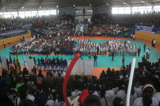 Los Juegos Deportivos Estudiantiles en su Nivel Primario fueron inaugurados ayer, en el coliseo Jorge Revilla Aldana.