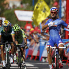 El francs Nacer Bouhanni gan la etapa de ayer de la Vuelta a Espaa.